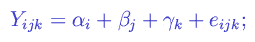 Formula: General Linear Model for a Latin Square (Graphical)