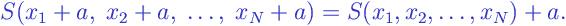 Formula: Shift Invariance (of Measures)
