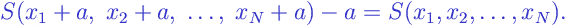 Formula: Shift Invariance (of Measures)