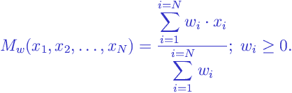 Formula: Weighted Mean