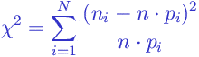 Formula: Chi-Square Statistic