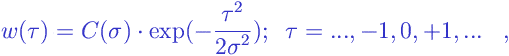 Formula: Gaussian Filter