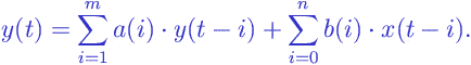 Formula: Autoregression and Moving Average (ARMA) Models