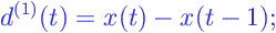 Formula: Differencing (of Time Series)