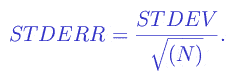 Formula: Standard error